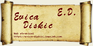 Evica Diskić vizit kartica